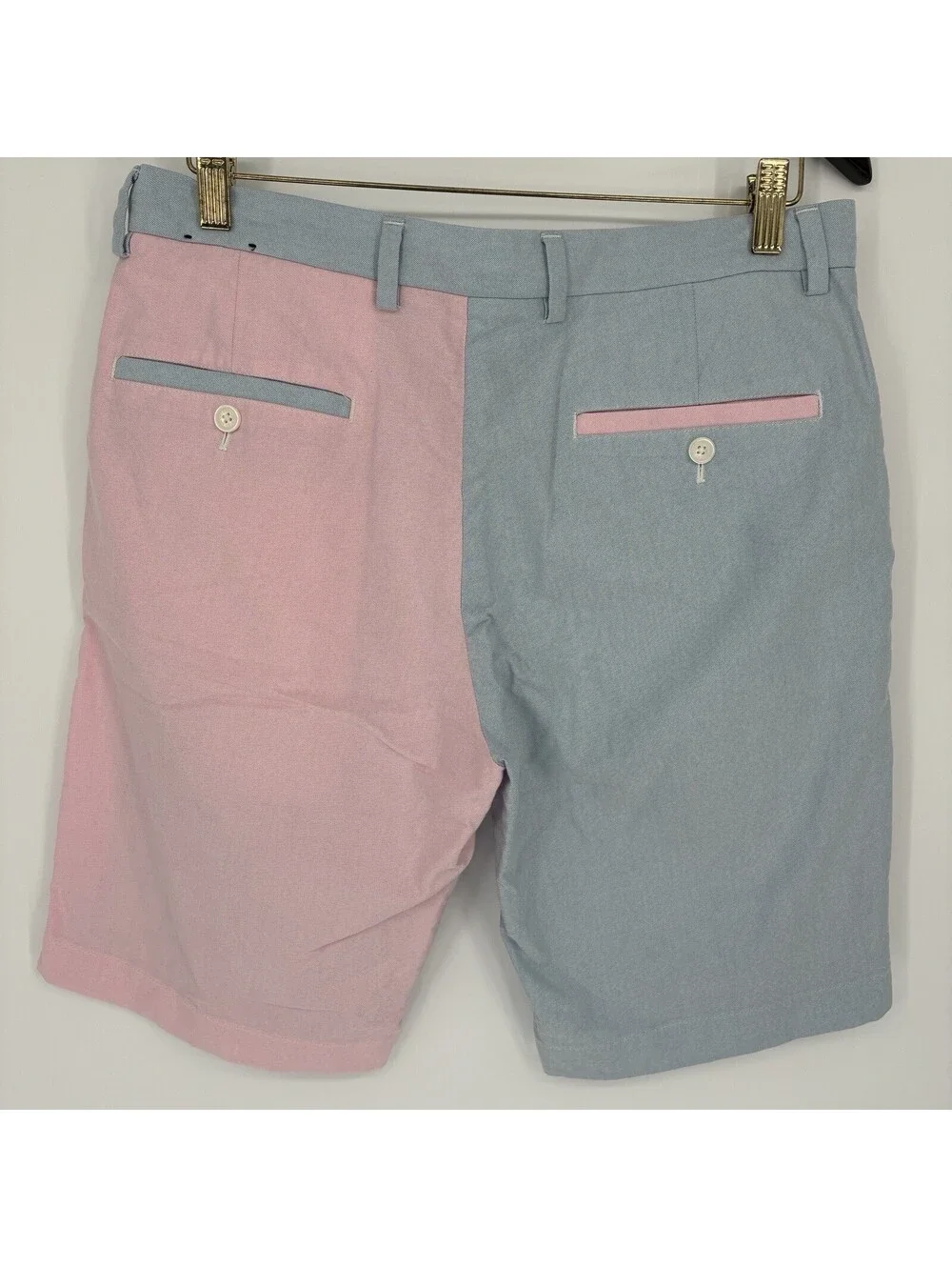 Brooks Brothers 1818 Men's Oxford Cloth Pink Blue Shorts 32 Pastel Color Block